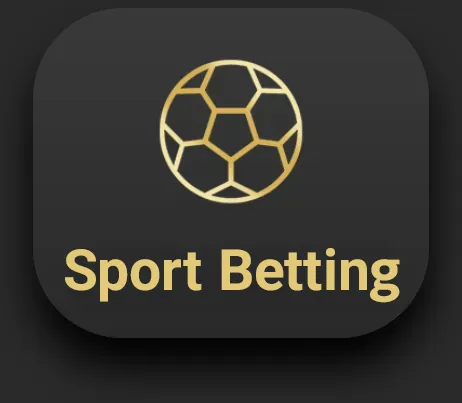 Golden football icon for sport betting.