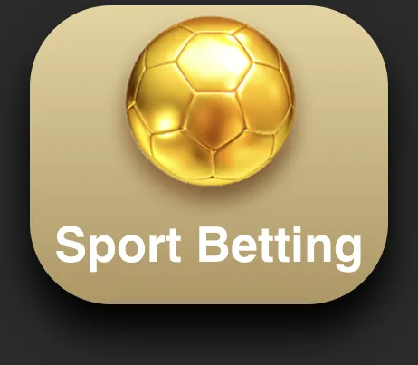Icon for the Sport Betting section, showing a detailed gold football illustration.