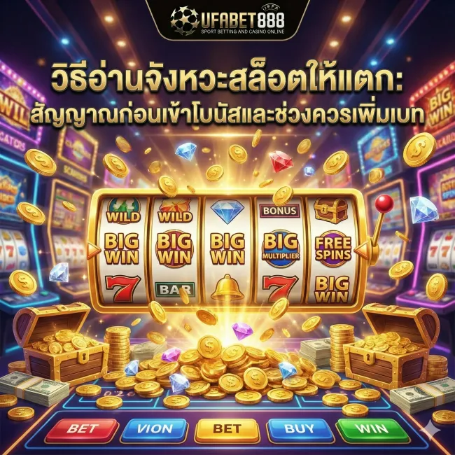 วิธีอ่านจังหวะสล็อตให้แตก สัญญาณก่อนเข้าโบนัสและช่วงควรเพิ่มเบท